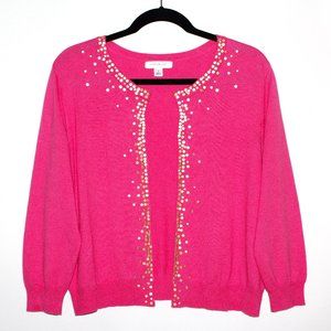 Vintage Y2K Isaac Mizrahi for Target Hot Pink Sequin Cardigan